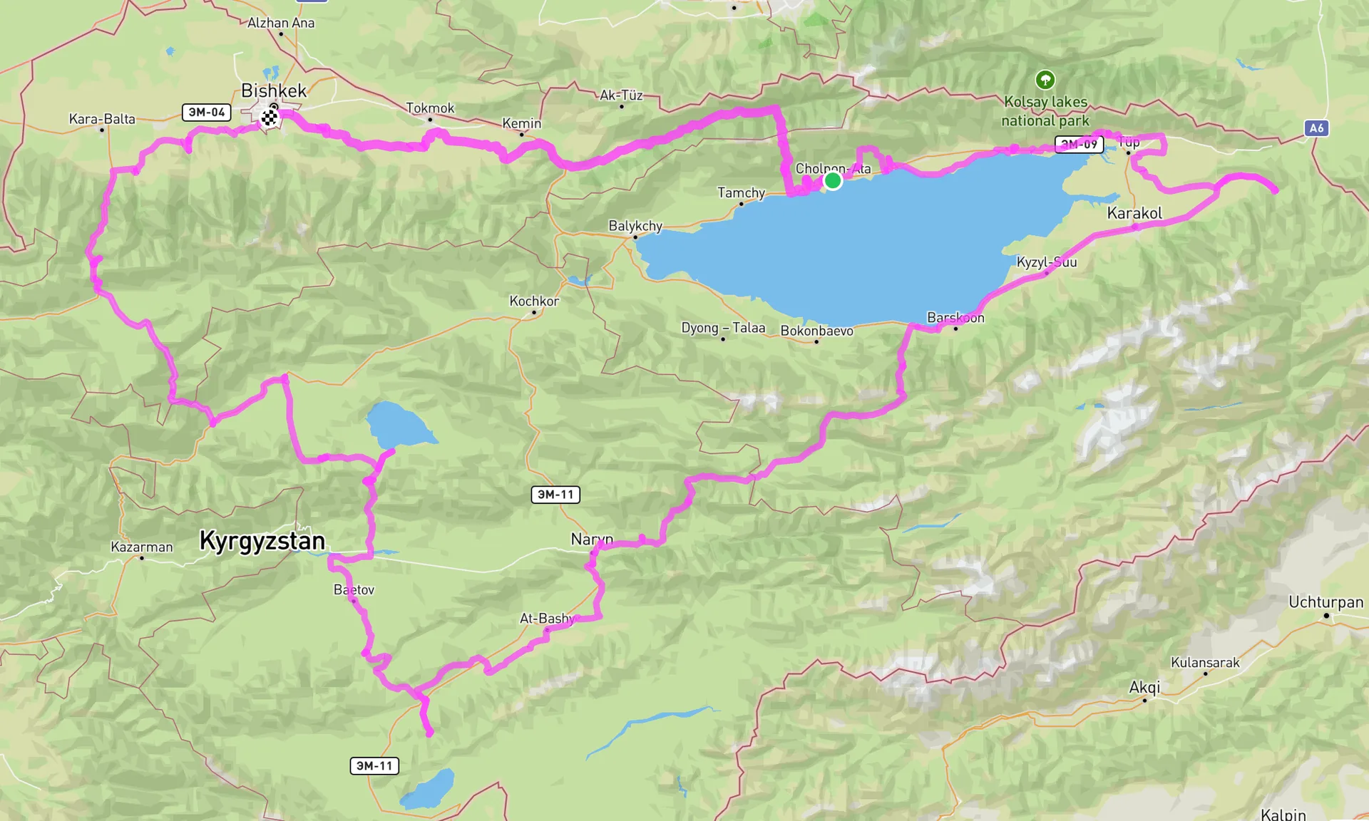 Kirgistan Adventure - kirgistan map